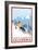 Downhhill Snow Skier, Lake Tahoe, California-Lantern Press-Framed Art Print