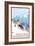 Downhhill Snow Skier, Mission Ridge, Washington-Lantern Press-Framed Art Print