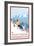 Downhhill Snow Skier, Mount Spokane, Washington-Lantern Press-Framed Art Print