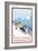 Downhhill Snow Skier, Mount Spokane, Washington-Lantern Press-Framed Art Print