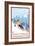 Downhhill Snow Skier, Mount Spokane, Washington-Lantern Press-Framed Art Print