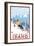 Downhhill Snow Skier, Sun Valley, Idaho-Lantern Press-Framed Art Print