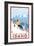 Downhhill Snow Skier, Sun Valley, Idaho-Lantern Press-Framed Art Print