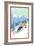 Downhill Skier-Lantern Press-Framed Art Print