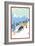 Downhill Skier-Lantern Press-Framed Art Print