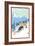 Downhill Skier-Lantern Press-Framed Art Print