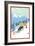 Downhill Skier-Lantern Press-Framed Art Print