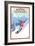 Downhill Snowboarder - Aspen, Colorado-Lantern Press-Framed Art Print