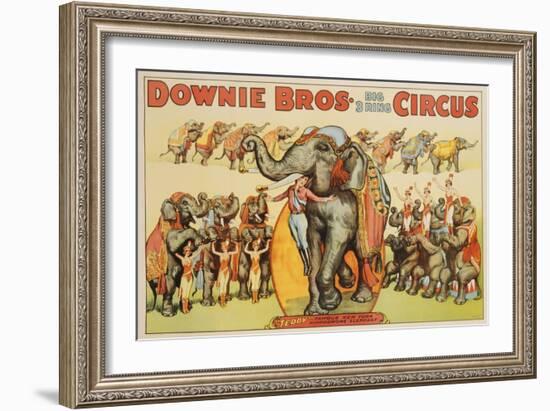 Downie Bros. Big 3 Ring Circus Poster-null-Framed Giclee Print