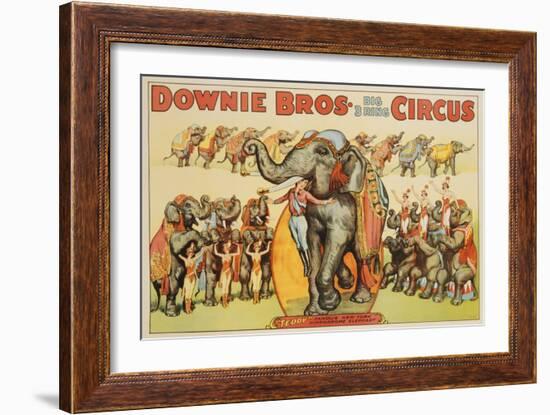 Downie Bros. Big 3 Ring Circus Poster-null-Framed Giclee Print