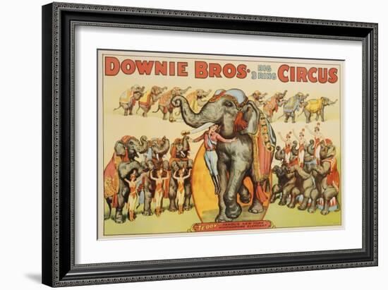 Downie Bros. Big 3 Ring Circus Poster-null-Framed Giclee Print