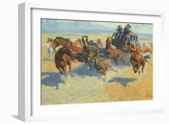 Downing the Nigh Leader, 1907-Frederic Sackrider Remington-Framed Giclee Print