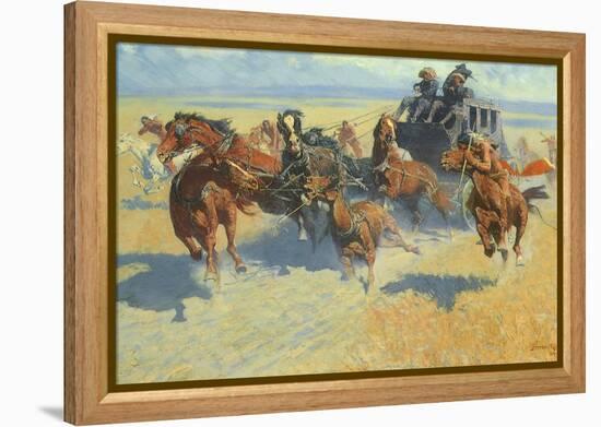 Downing the Nigh Leader, 1907-Frederic Sackrider Remington-Framed Premier Image Canvas