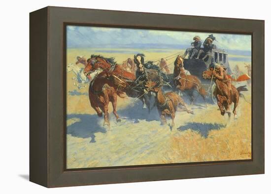 Downing the Nigh Leader, 1907-Frederic Sackrider Remington-Framed Premier Image Canvas