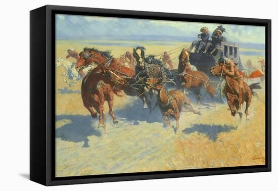 Downing the Nigh Leader, 1907-Frederic Sackrider Remington-Framed Premier Image Canvas