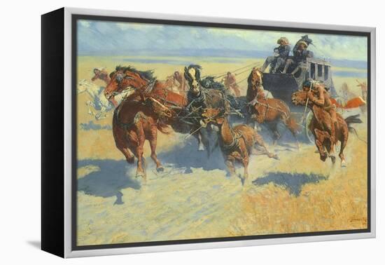 Downing the Nigh Leader, 1907-Frederic Sackrider Remington-Framed Premier Image Canvas