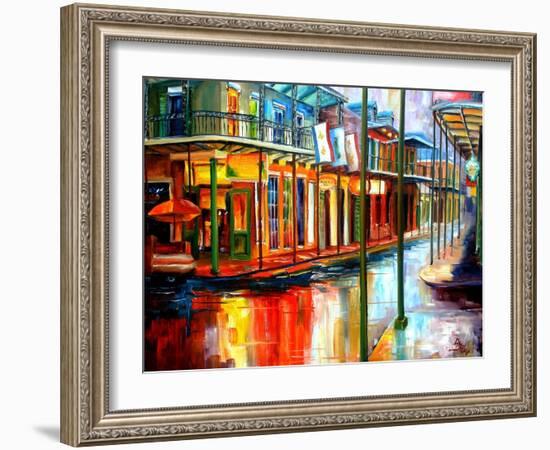 Downpour on Bourbon Street-Diane Millsap-Framed Art Print