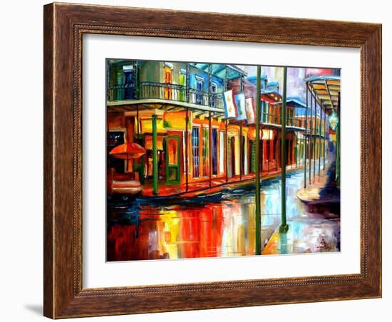 Downpour on Bourbon Street-Diane Millsap-Framed Art Print