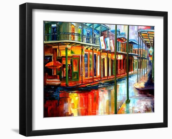 Downpour on Bourbon Street-Diane Millsap-Framed Art Print