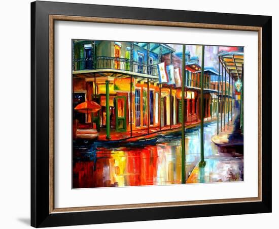 Downpour on Bourbon Street-Diane Millsap-Framed Art Print