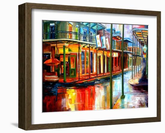 Downpour on Bourbon Street-Diane Millsap-Framed Premium Giclee Print