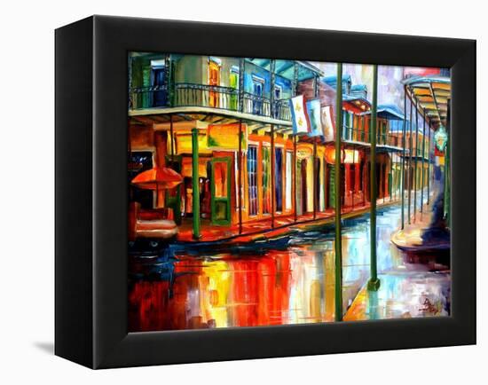 Downpour on Bourbon Street-Diane Millsap-Framed Stretched Canvas