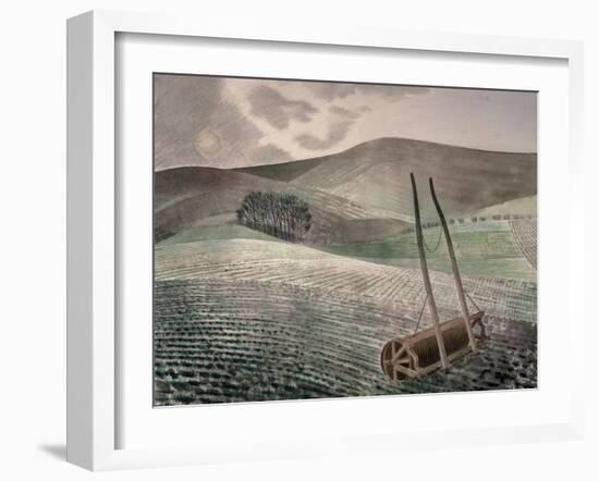 Downs in Winter-Eric Ravilious-Framed Giclee Print