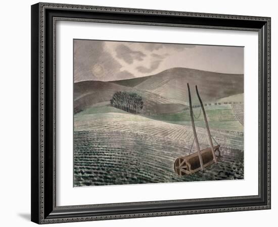 Downs in Winter-Eric Ravilious-Framed Giclee Print