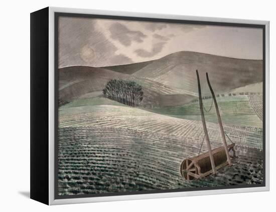 Downs in Winter-Eric Ravilious-Framed Premier Image Canvas