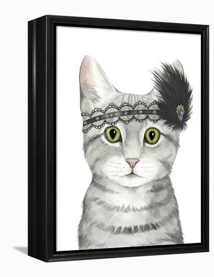 Downton Cat III-Grace Popp-Framed Stretched Canvas