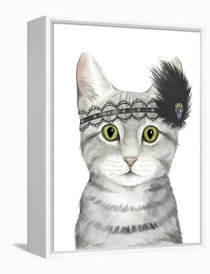 Downton Cat III-Grace Popp-Framed Stretched Canvas