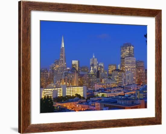 Downtown and Transamerica Building, San Francisco, California, Usa-Marco Simoni-Framed Photographic Print