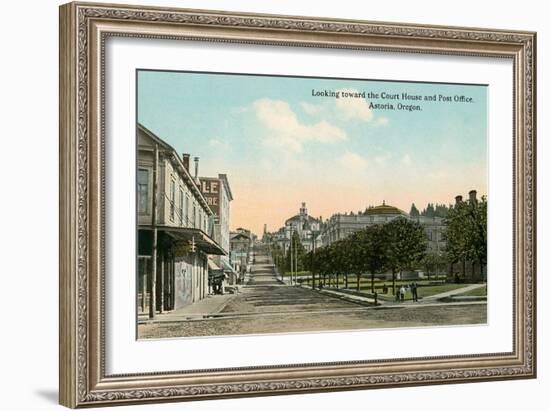 Downtown Astoria, Oregon-null-Framed Art Print