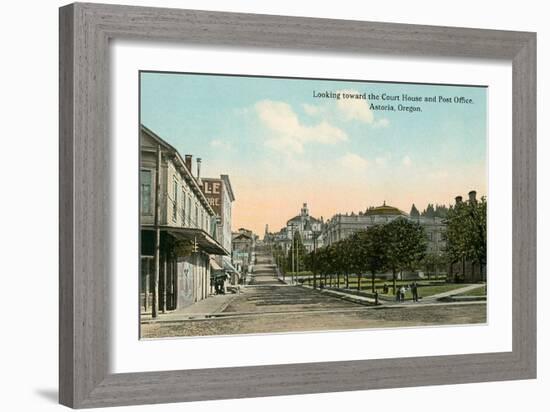 Downtown Astoria, Oregon-null-Framed Art Print