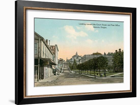 Downtown Astoria, Oregon-null-Framed Art Print