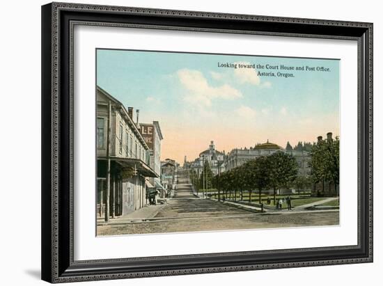 Downtown Astoria, Oregon-null-Framed Art Print