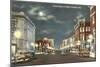 Downtown at Night, Anniston, Alabama-null-Mounted Art Print