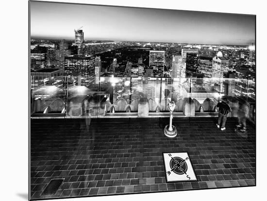 Downtown at Night, Top of the Rock Oberservation Deck, Rockefeller Center, New York City-Philippe Hugonnard-Mounted Photographic Print