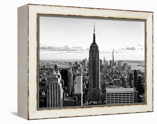 Downtown at Sunset, Empire State Building and One World Trade Center (1WTC), Manhattan, New York-Philippe Hugonnard-Framed Premier Image Canvas