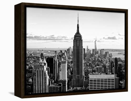 Downtown at Sunset, Empire State Building and One World Trade Center (1WTC), Manhattan, New York-Philippe Hugonnard-Framed Premier Image Canvas