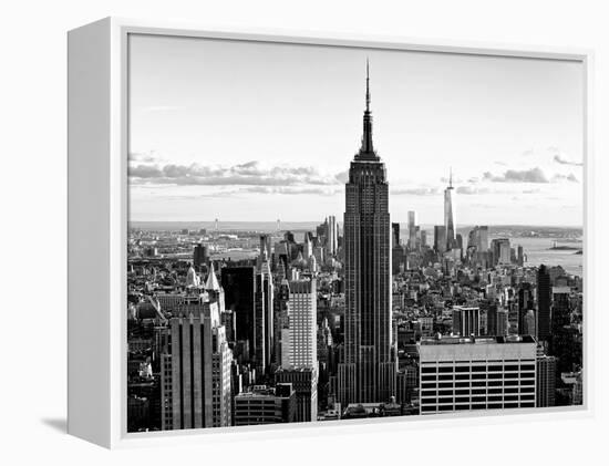 Downtown at Sunset, Empire State Building and One World Trade Center (1WTC), Manhattan, New York-Philippe Hugonnard-Framed Premier Image Canvas