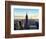 Downtown at Sunset, Empire State Building and One World Trade Center (1WTC), Manhattan, New York-Philippe Hugonnard-Framed Photographic Print