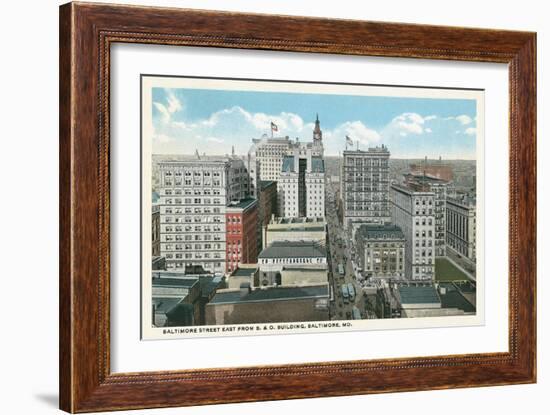 Downtown Baltimore-null-Framed Art Print