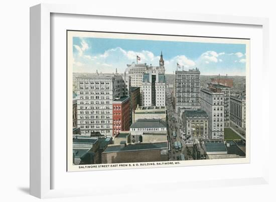 Downtown Baltimore-null-Framed Art Print