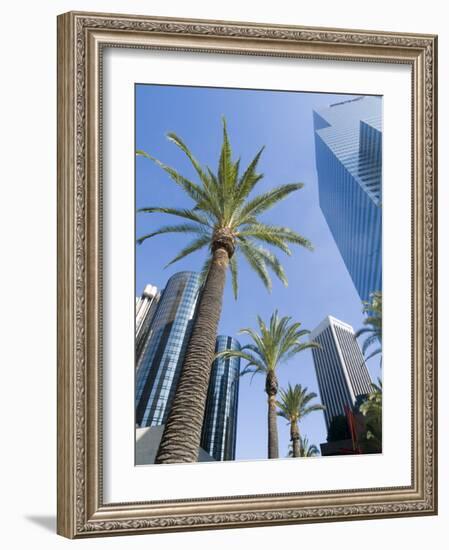 Downtown, Bonaventure Hotel in Background, Los Angeles, California, USA-Ethel Davies-Framed Photographic Print