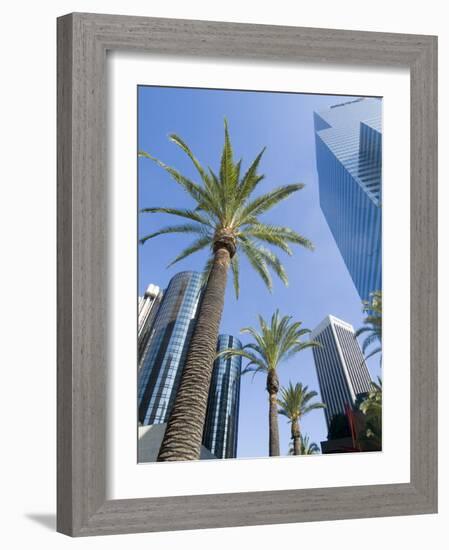 Downtown, Bonaventure Hotel in Background, Los Angeles, California, USA-Ethel Davies-Framed Photographic Print