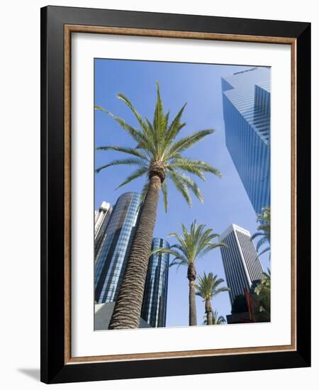 Downtown, Bonaventure Hotel in Background, Los Angeles, California, USA-Ethel Davies-Framed Photographic Print