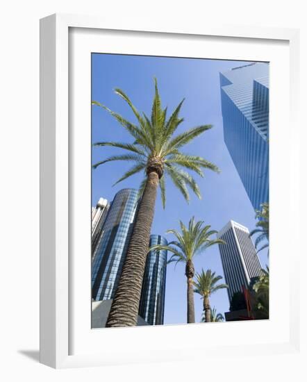 Downtown, Bonaventure Hotel in Background, Los Angeles, California, USA-Ethel Davies-Framed Photographic Print