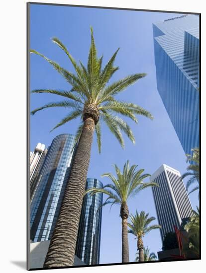 Downtown, Bonaventure Hotel in Background, Los Angeles, California, USA-Ethel Davies-Mounted Photographic Print