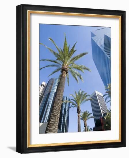 Downtown, Bonaventure Hotel in Background, Los Angeles, California, USA-Ethel Davies-Framed Photographic Print